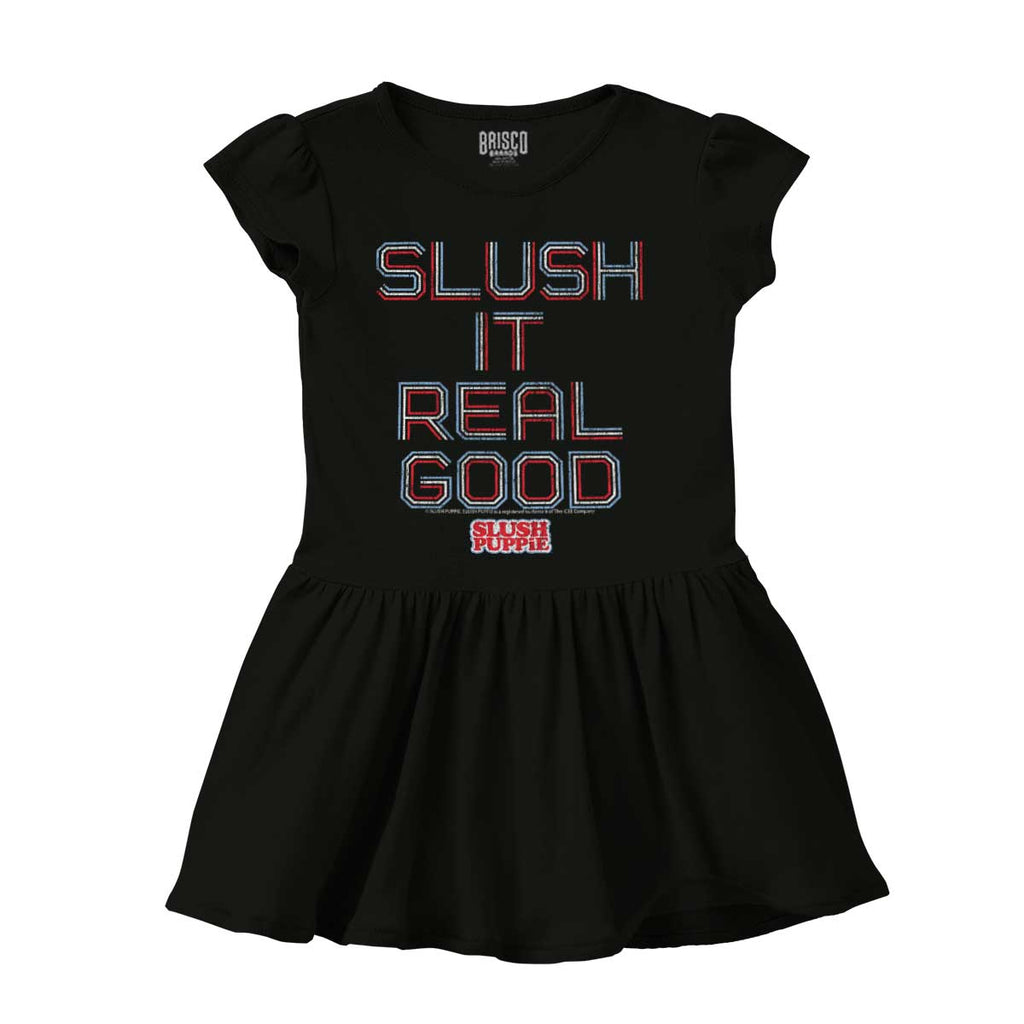 Slush It Real Good Solid Baby Infant Dress-Direct To Garment Print-Brisco Baby