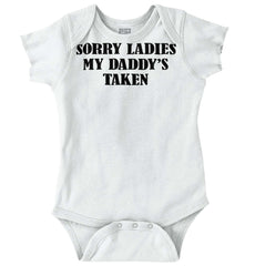 Daddy's Taken Romper Bodysuit-Direct To Garment Print-Brisco Baby
