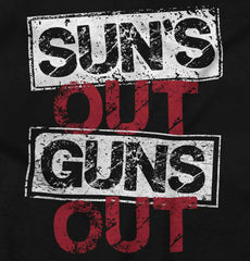Guns Out Infant Toddler T Shirt-Direct To Garment Print-Brisco Baby