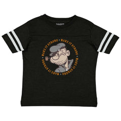 Make It Strong Toddler Football Jersey Tee-Direct To Garment Print-Brisco Baby