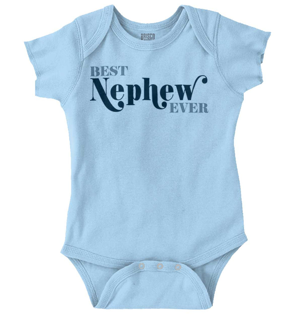 Best Nephew Ever Romper Bodysuit-Direct To Garment Print-Brisco Baby