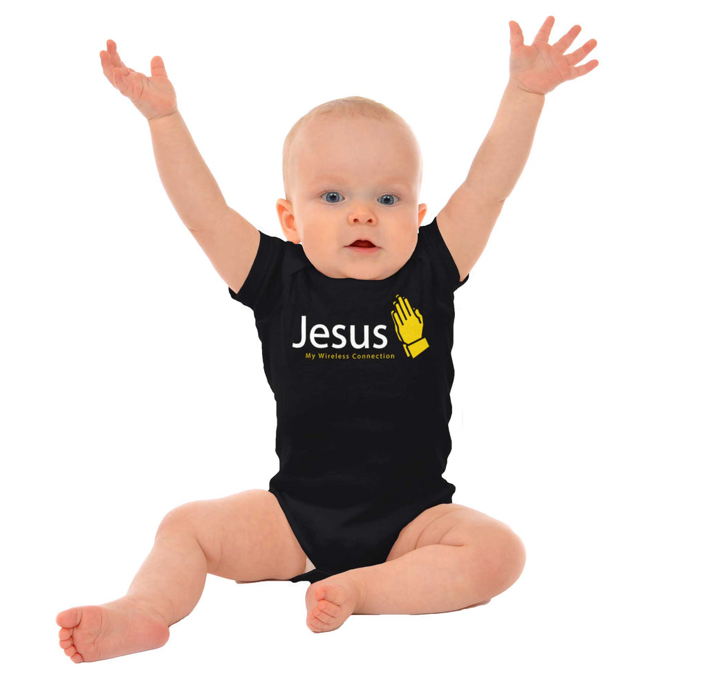 Jesus Connection Romper Bodysuit-Direct To Garment Print-Brisco Baby