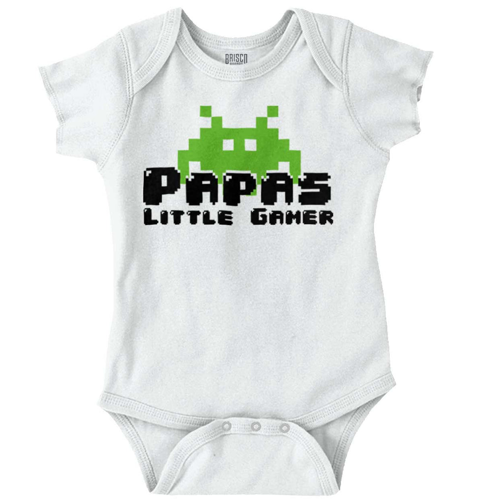 Papa's Little Gamer Romper Bodysuit-Direct To Garment Print-Brisco Baby
