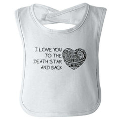 Love You Death Star Infant Baby Bib-Direct To Garment Print-Brisco Baby