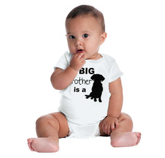Brother is a Dog Romper Bodysuit-Direct To Garment Print-Brisco Baby