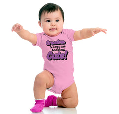 Grandma Keeps Me Cute Romper Bodysuit-Direct To Garment Print-Brisco Baby