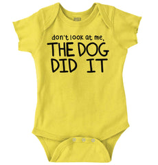Dog Did It Romper Bodysuit-Direct To Garment Print-Brisco Baby