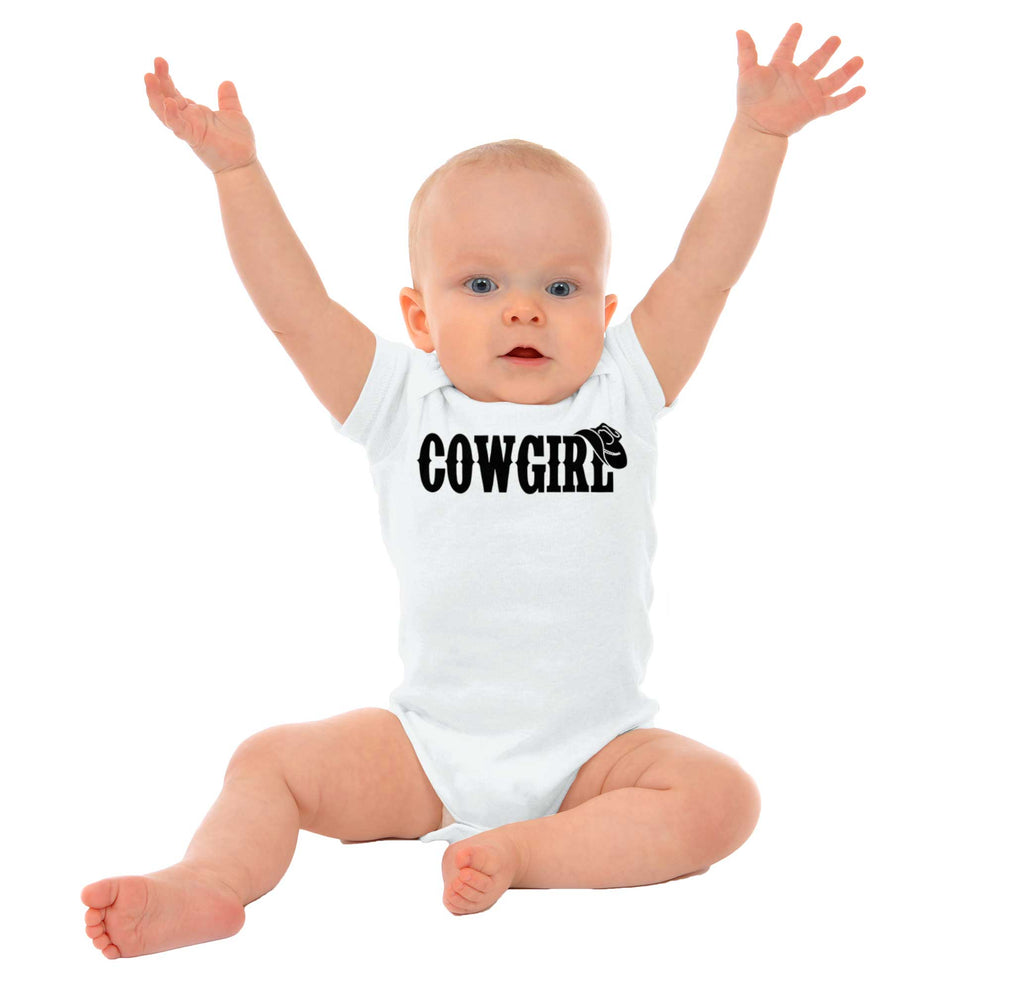 Cowgirl Romper Bodysuit-Direct To Garment Print-Brisco Baby
