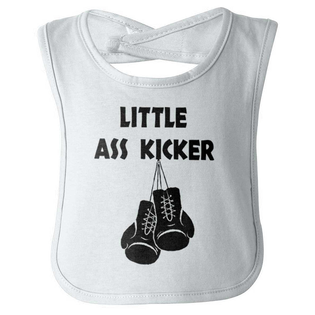 Little Ass Kicker Infant Baby Bib-Direct To Garment Print-Brisco Baby