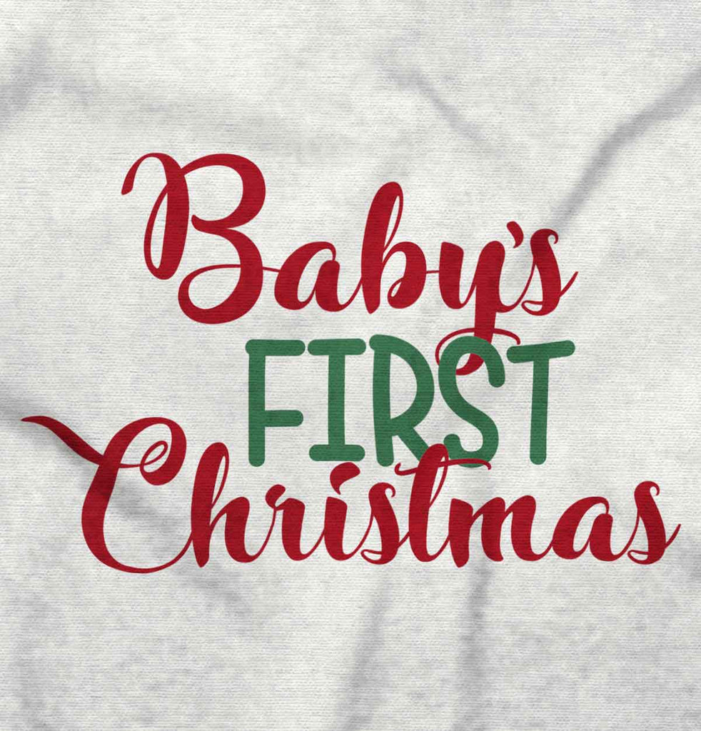 Baby's First Christmas Infant Toddler T Shirt-Direct To Garment Print-Brisco Baby