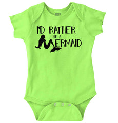 Rather Be A Mermaid Romper Bodysuit-Direct To Garment Print-Brisco Baby