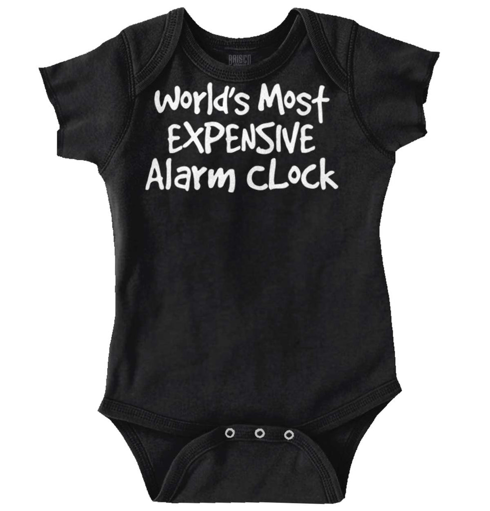 Alarm Clock Romper Bodysuit-Direct To Garment Print-Brisco Baby