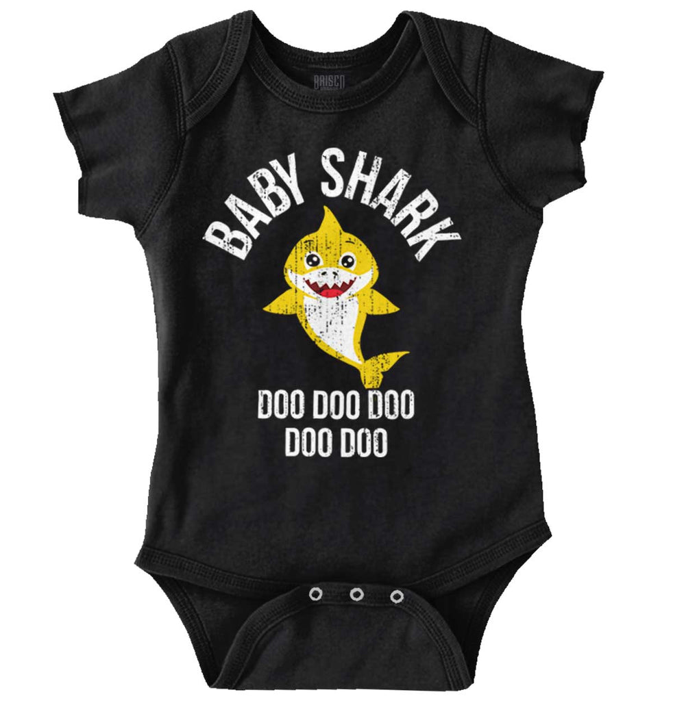 Cartoon Baby Shark Romper Bodysuit-Direct To Garment Print-Brisco Baby
