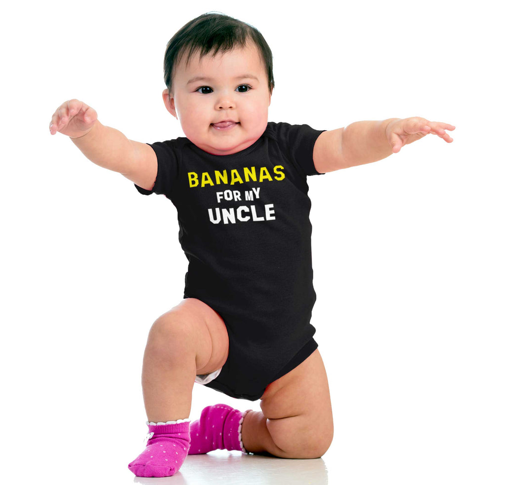 Bananas For Uncle Romper Bodysuit-Direct To Garment Print-Brisco Baby