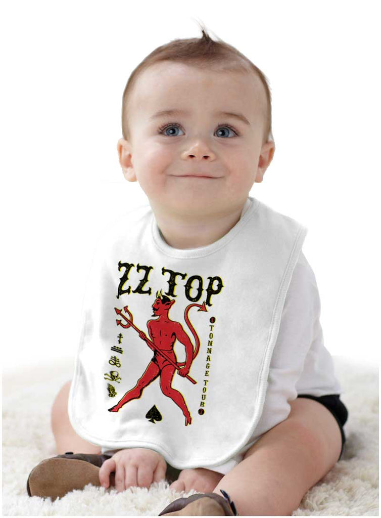 Demon ZZ Infant Baby Bib-Direct To Garment Print-Brisco Baby