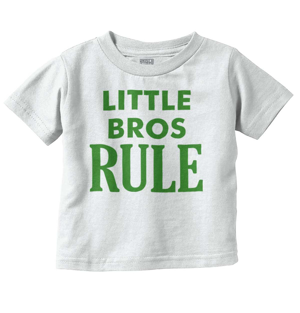 Little Bros Rule Infant Toddler T Shirt-Direct To Garment Print-Brisco Baby