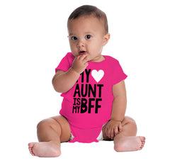 Aunt Is My BFF Romper Bodysuit-Direct To Garment Print-Brisco Baby