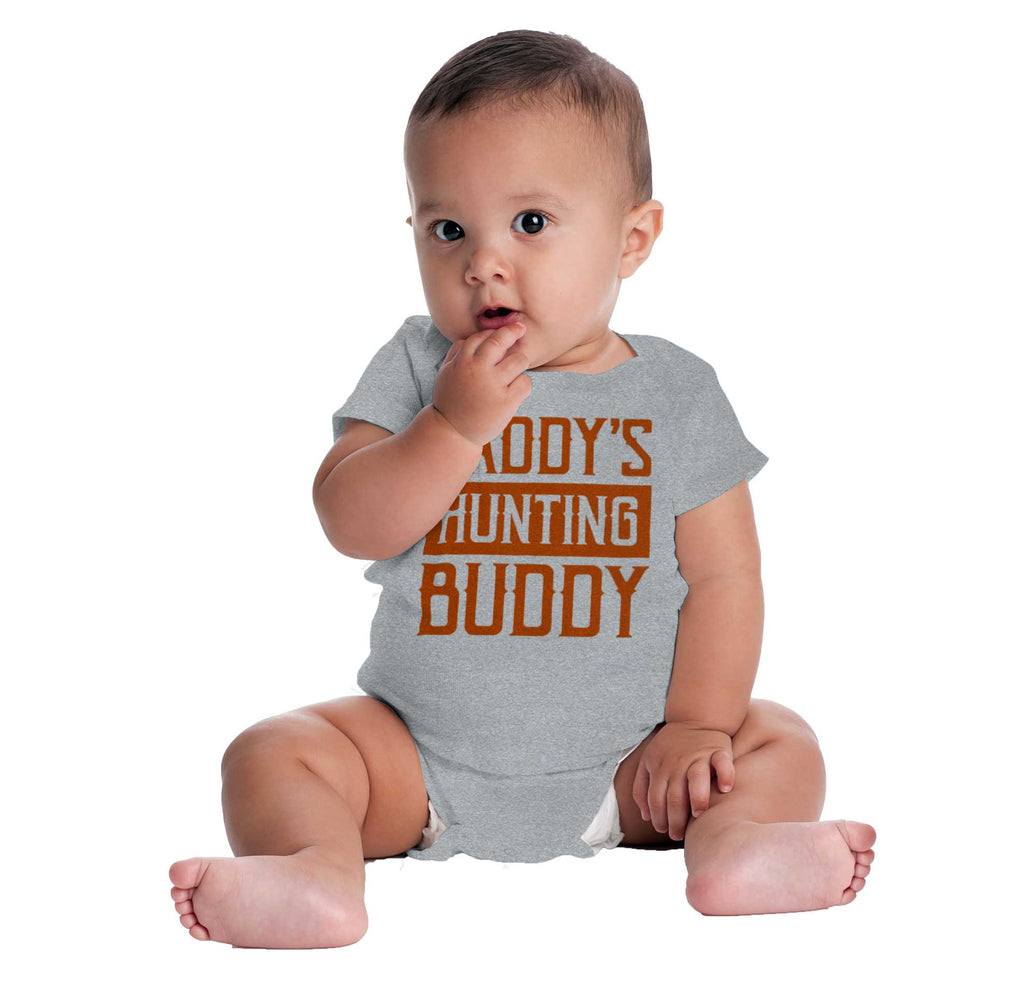 Daddys Hunting Buddy Romper Bodysuit-Direct To Garment Print-Brisco Baby