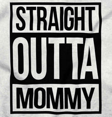 Straight Outta Mommy Toddler Ruffled Trim T-Shirt-Direct To Garment Print-Brisco Baby
