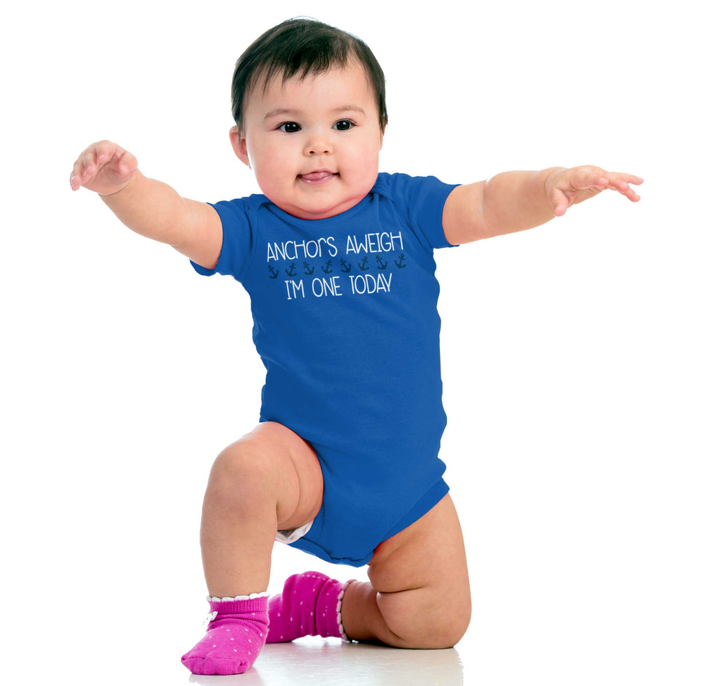 Anchors Aweigh Romper Bodysuit-Direct To Garment Print-Brisco Baby