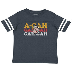 A Gah Popeye Toddler Football Jersey Tee-Direct To Garment Print-Brisco Baby