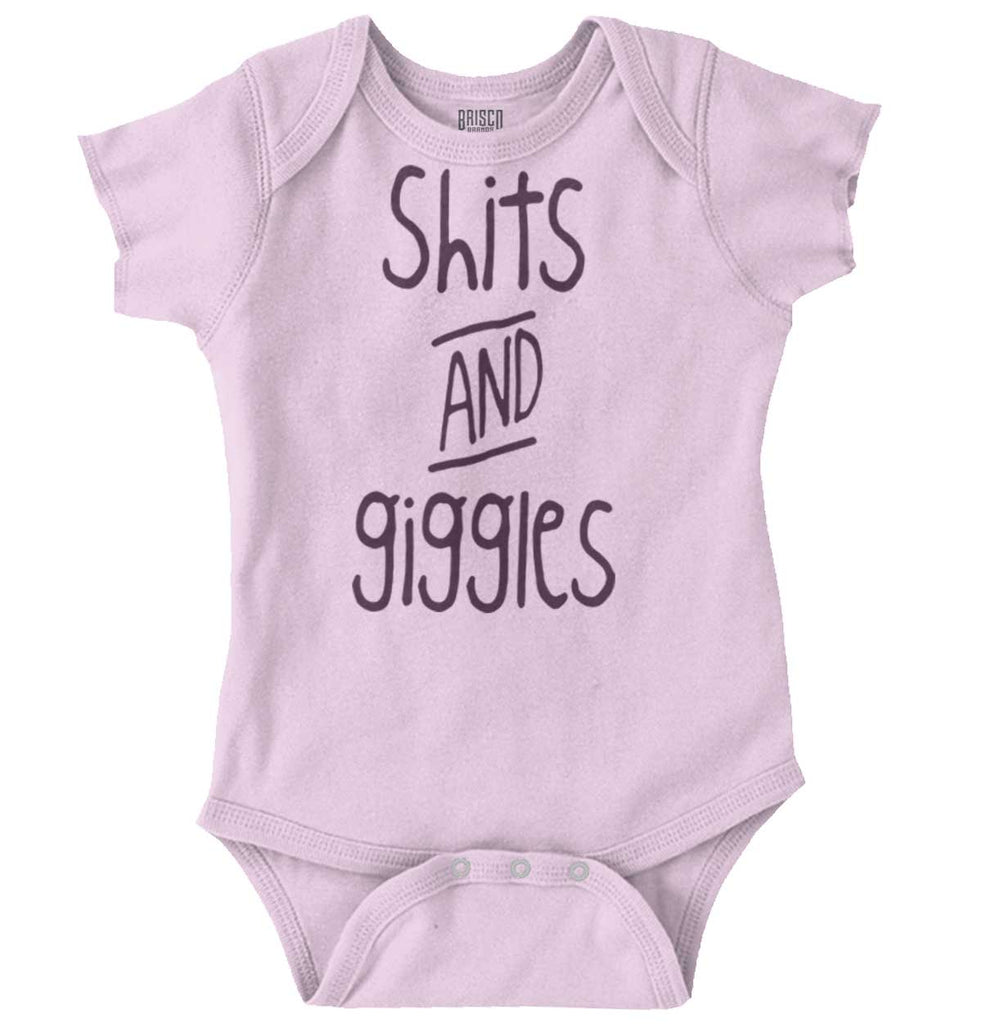 Shits and Giggles Romper Bodysuit-Direct To Garment Print-Brisco Baby