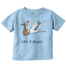 Stork Infant Toddler T Shirt-Direct To Garment Print-Brisco Baby