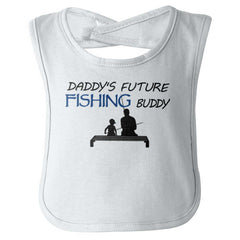 Future Fishing Buddy Infant Baby Bib-Direct To Garment Print-Brisco Baby
