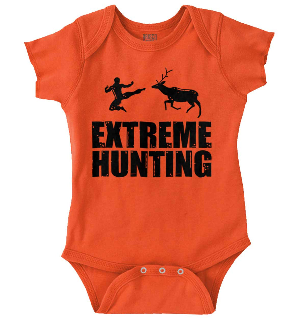 Extreme Deer Hunting Romper Bodysuit-Direct To Garment Print-Brisco Baby