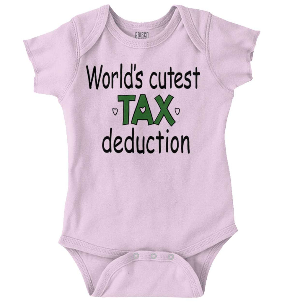 Cutest Tax Deduction Romper Bodysuit-Direct To Garment Print-Brisco Baby