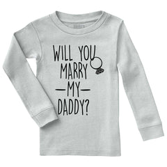 Marry My Daddy Solid Baby Pajama Top-Direct To Garment Print-Brisco Baby