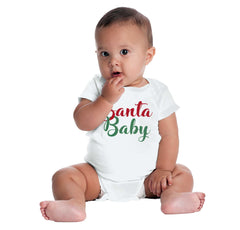 Santa Baby Romper Bodysuit-Direct To Garment Print-Brisco Baby
