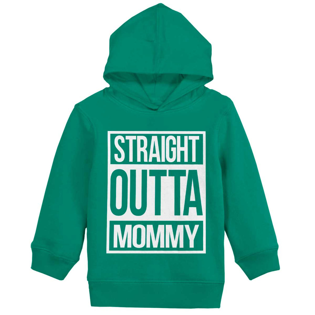 Straight Outta Mommy Toddler Pullover Hoodie-Direct To Garment Print-Brisco Baby