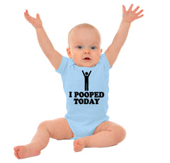 I Pooped Today Romper Bodysuit-Direct To Garment Print-Brisco Baby