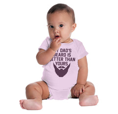 Dad's Beard Romper Bodysuit-Direct To Garment Print-Brisco Baby