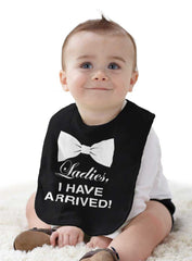 I Have Arrived Infant Baby Bib-Direct To Garment Print-Brisco Baby