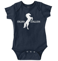 Italian Stallion Romper Bodysuit-Direct To Garment Print-Brisco Baby