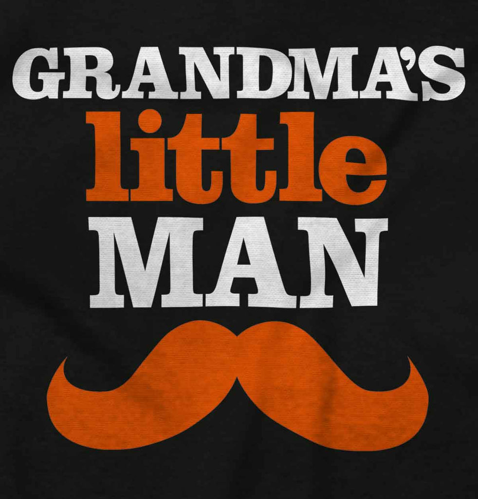 Grandmas Little Man Infant Baby Bib-Direct To Garment Print-Brisco Baby