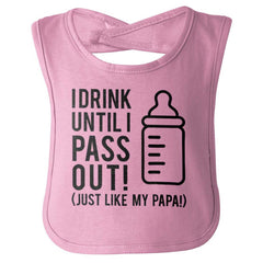 Drink Until I Pass Out Infant Baby Bib-Direct To Garment Print-Brisco Baby