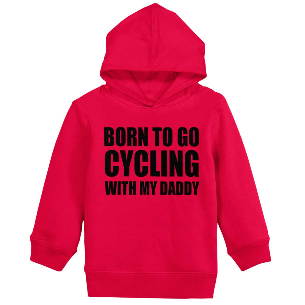 Cycling With Daddy Toddler Pullover Hoodie-Direct To Garment Print-Brisco Baby