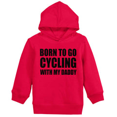 Cycling With Daddy Toddler Pullover Hoodie-Direct To Garment Print-Brisco Baby
