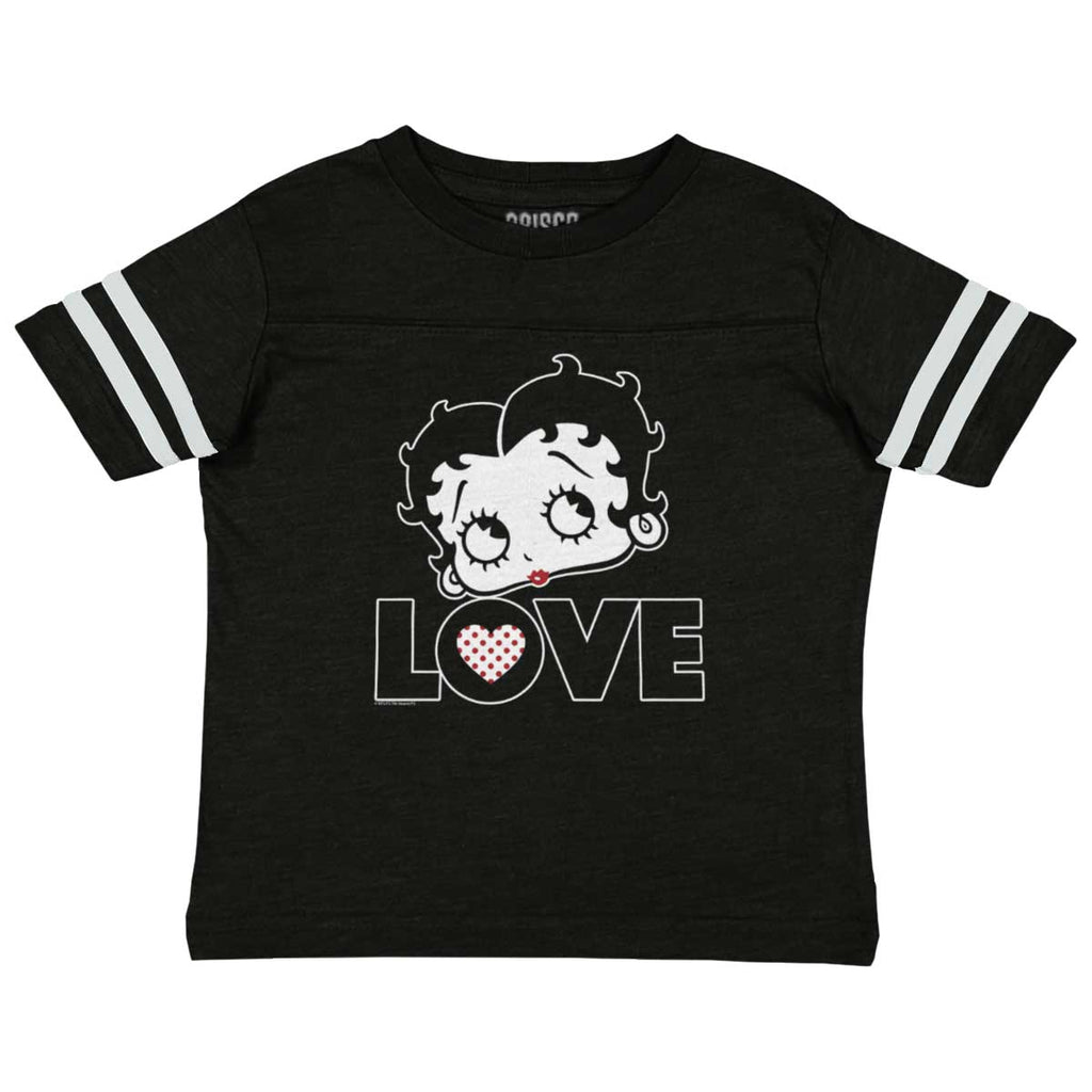 Love Betty Toddler Football Jersey Tee-Direct To Garment Print-Brisco Baby