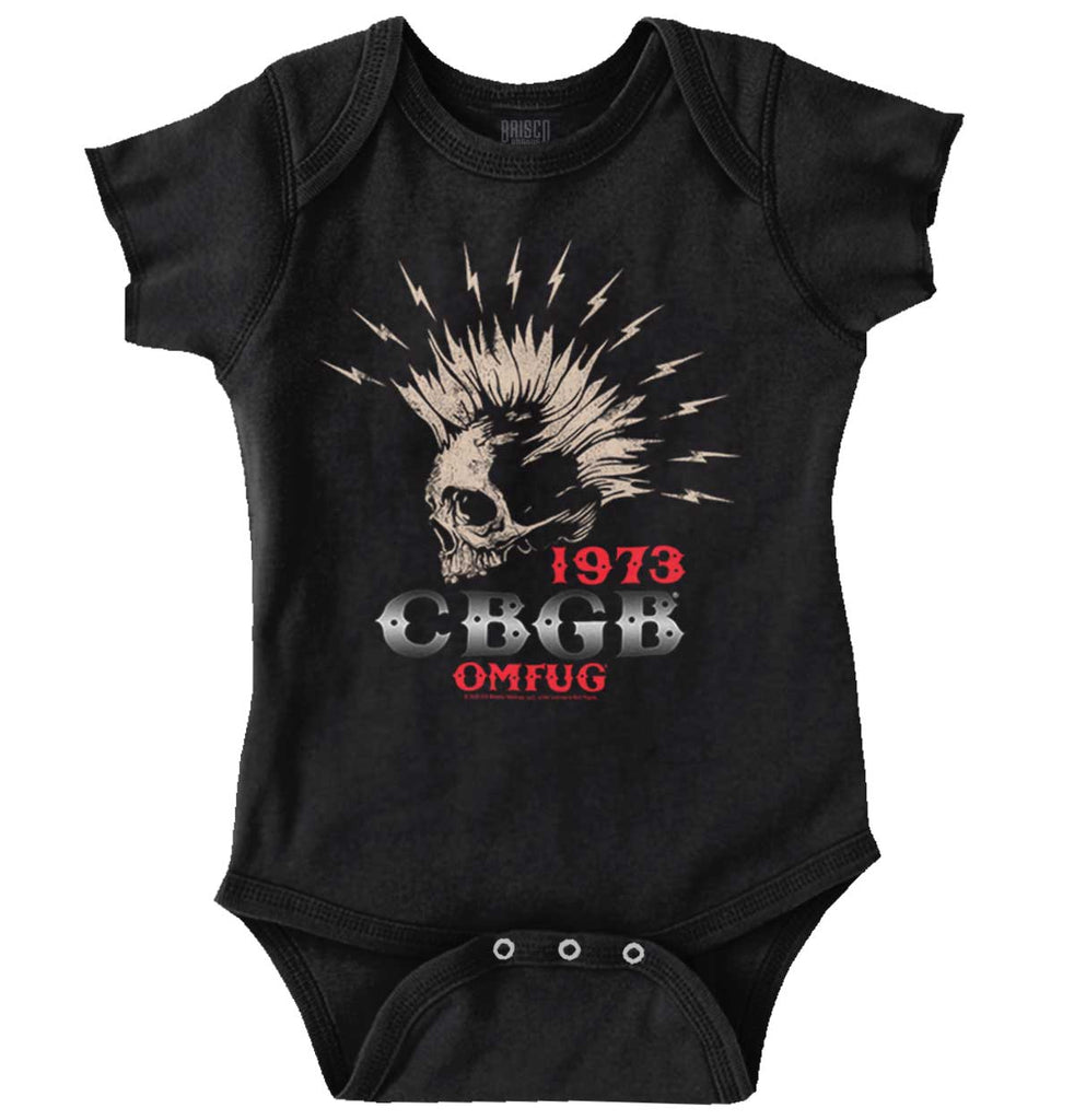 CBGB Mohawk Romper Bodysuit-Direct To Garment Print-Brisco Baby