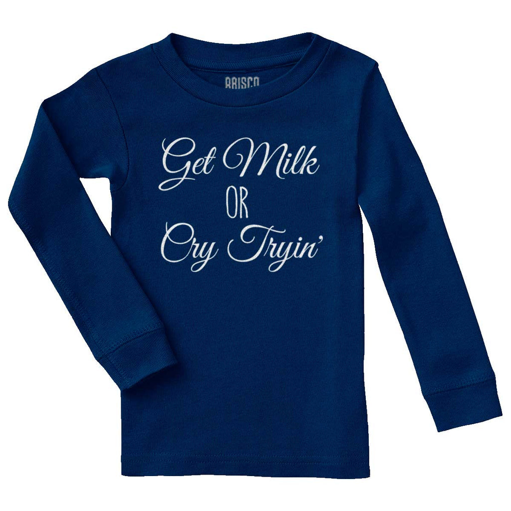 Get Milk Solid Baby Pajama Top-Direct To Garment Print-Brisco Baby