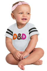 Dungeons Fantasy Tabletop Gamer Football Romper Bodysuit-Direct To Garment Print-Brisco Baby