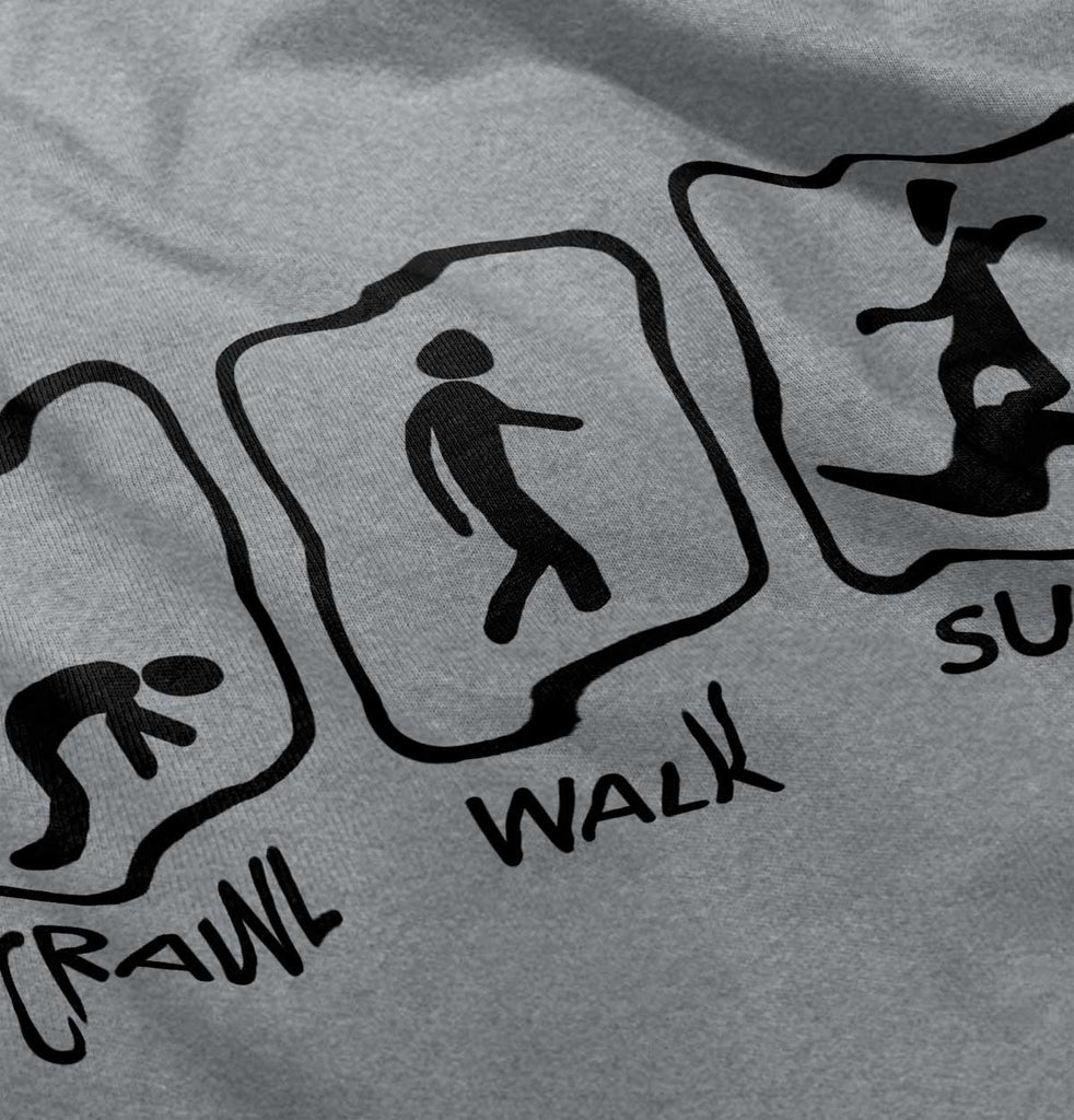 Crawl Walk Surf Solid Baby Pajama Top-Direct To Garment Print-Brisco Baby