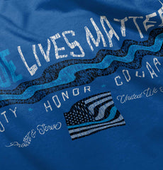 Thin Blue Flag Romper Bodysuit-Direct To Garment Print-Brisco Baby