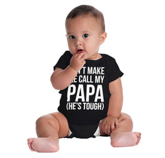 Don't Make Me Call Papa Romper Bodysuit-Direct To Garment Print-Brisco Baby