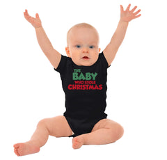 Baby Who Stole Christmas Romper Bodysuit-Direct To Garment Print-Brisco Baby