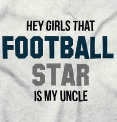 Football Star Uncle Infant Baby Bib-Direct To Garment Print-Brisco Baby